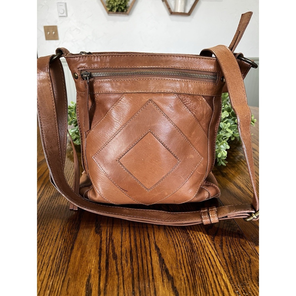 10.5" LUCKY BRAND Purse BALDWIN  PATCHWORK  Soft Leather Crossbody‎ Shoulder Bag